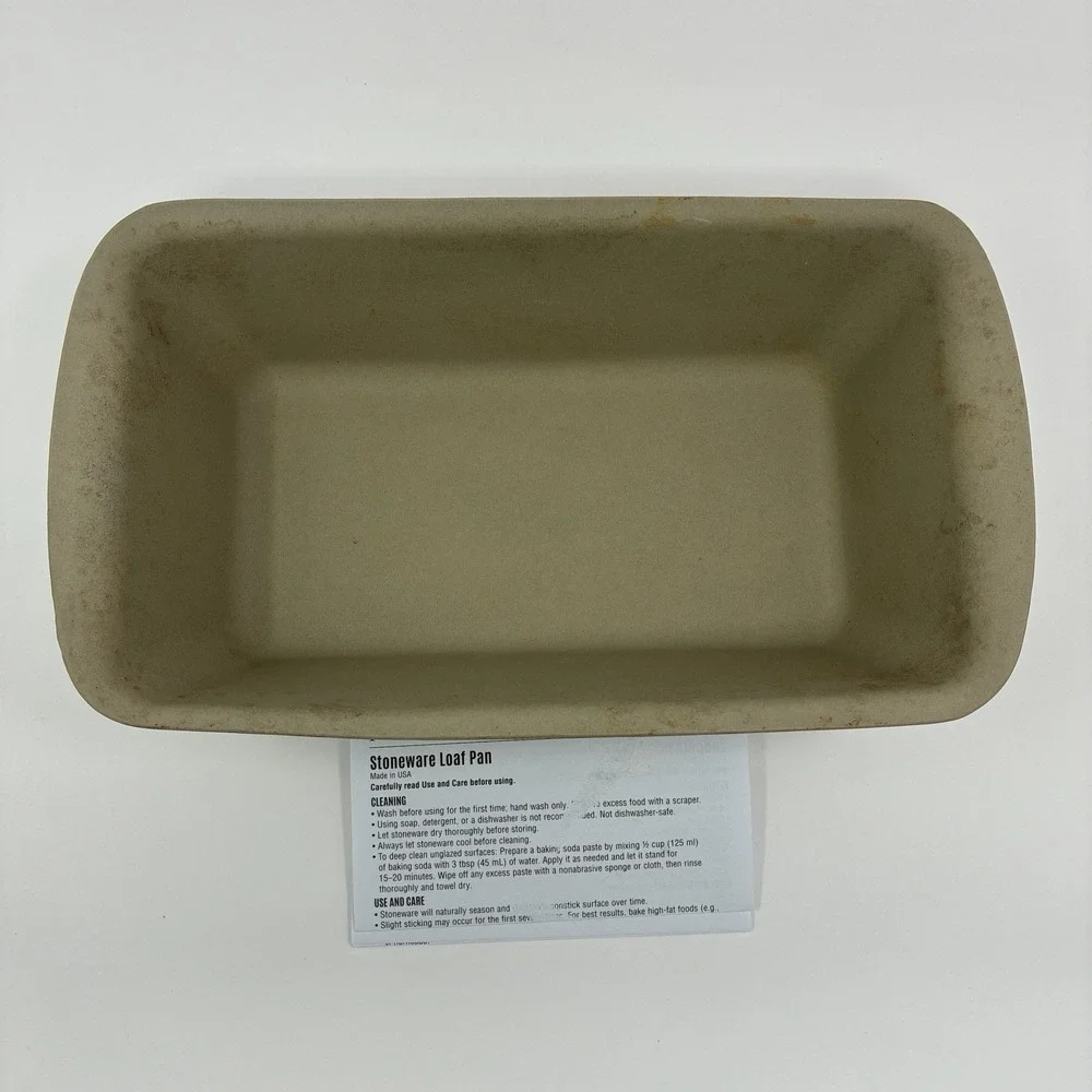 Pampered Chef Stoneware Loaf Meatloaf Baking Bread Pan #1417 Family Heritage
